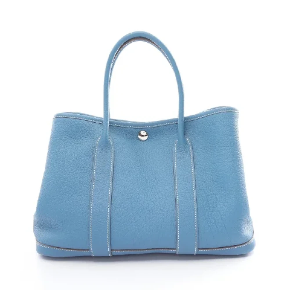 Hermès Vintage Pre-owned Leather handbags Blue Dames