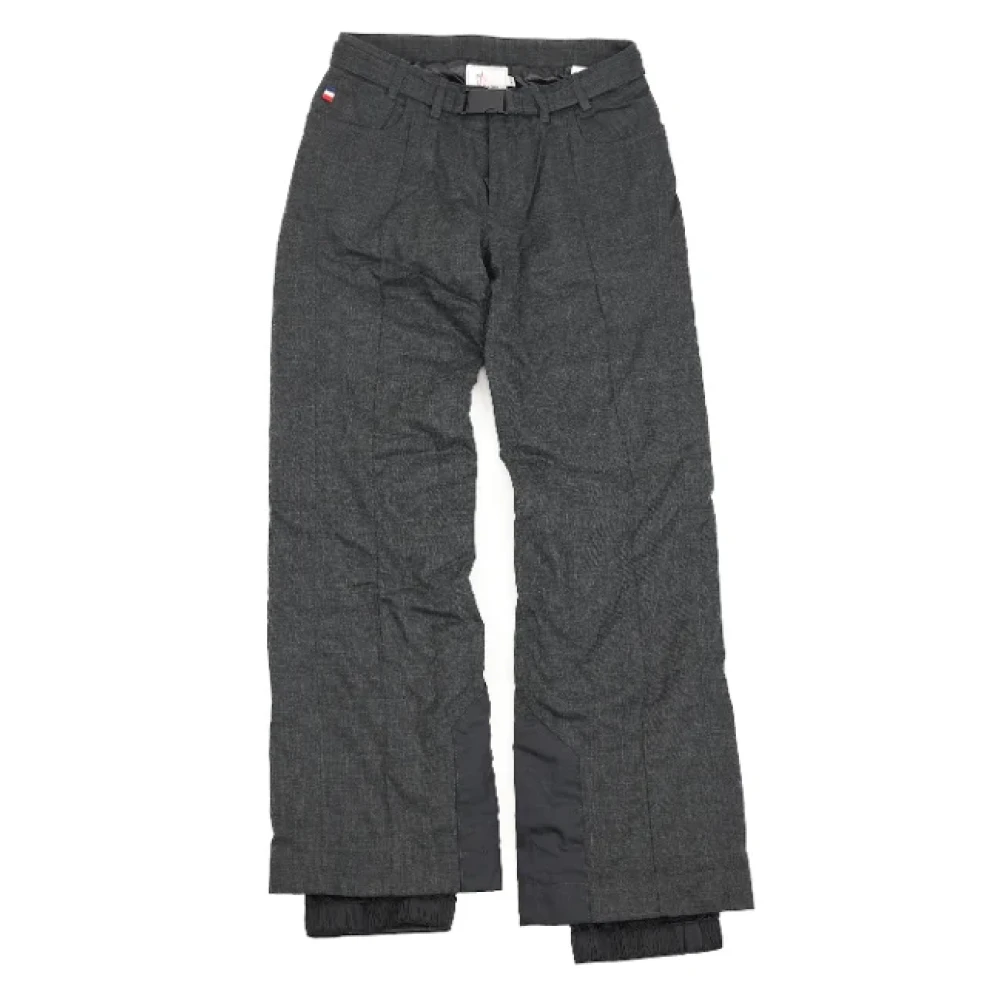 Moncler Pre-owned Wool bottoms Gray Dames