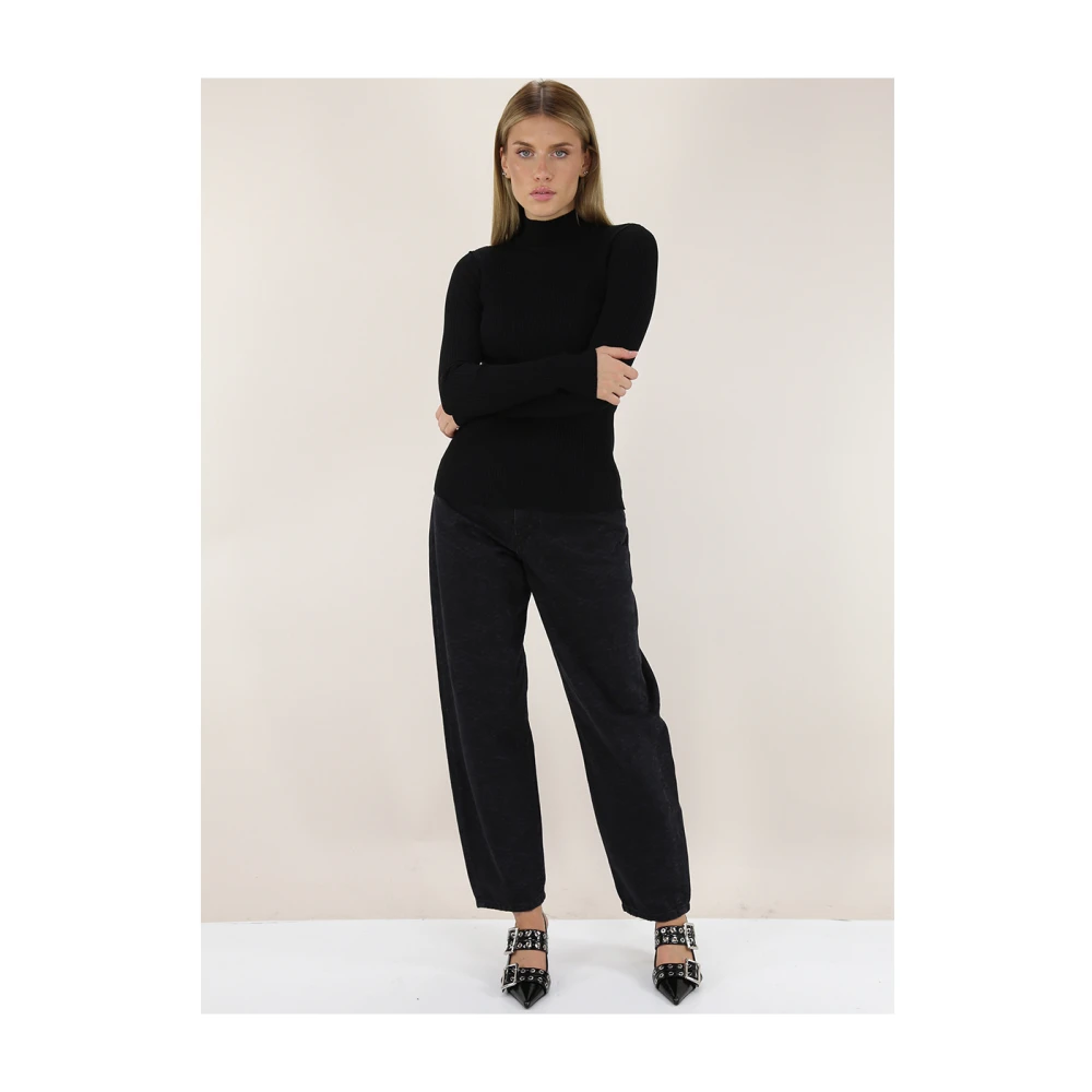 Twinset Zwarte Truien Romantische Stijl Black Dames