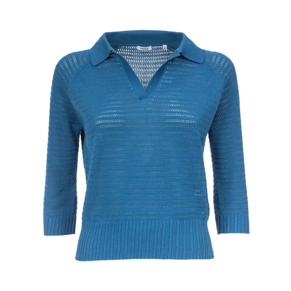 Aspesi V-hals Knitwear Blue Dames