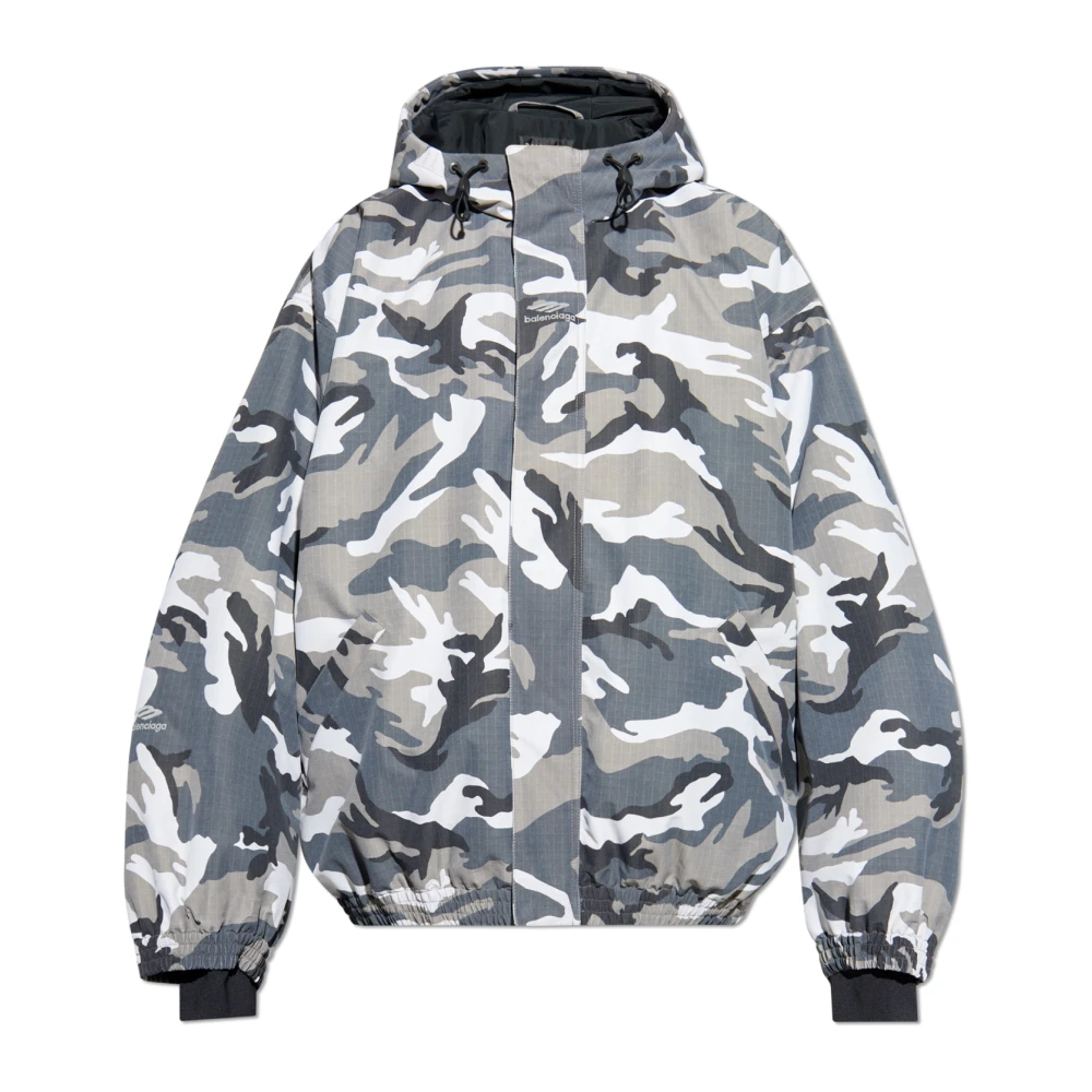 Balenciaga Gewatteerde jas uit de Skiwear collectie Gray Heren