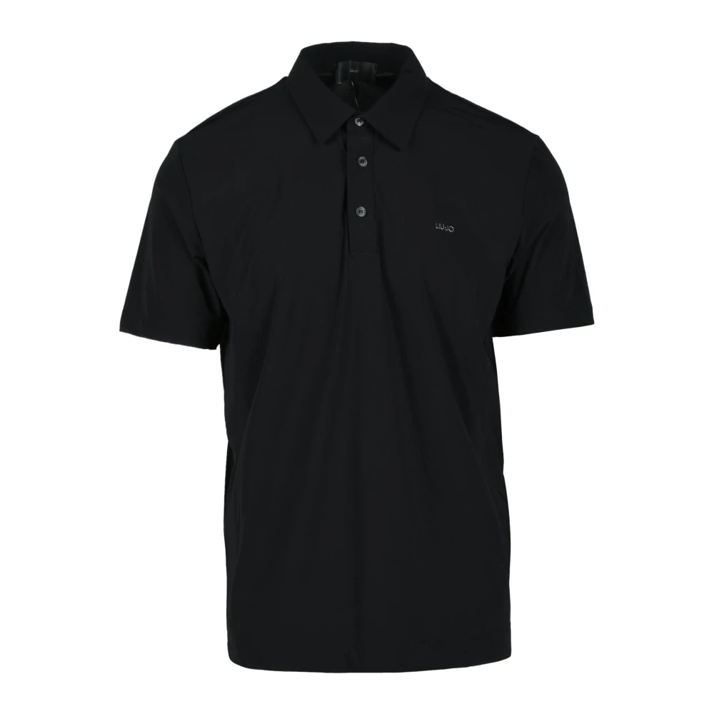 Liu Jo Elegant poloshirt met stretchstof Black Heren