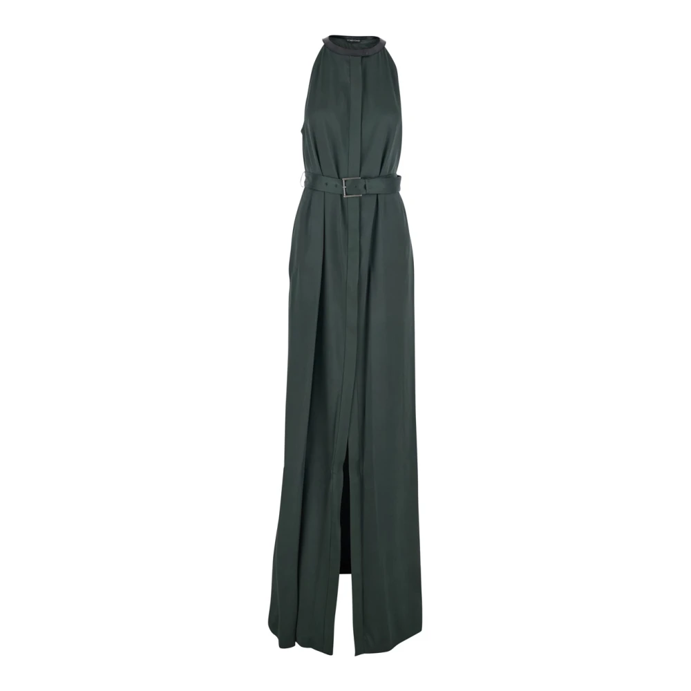 Tom Ford Women's Green Halterneck Sleeveless Long Dress