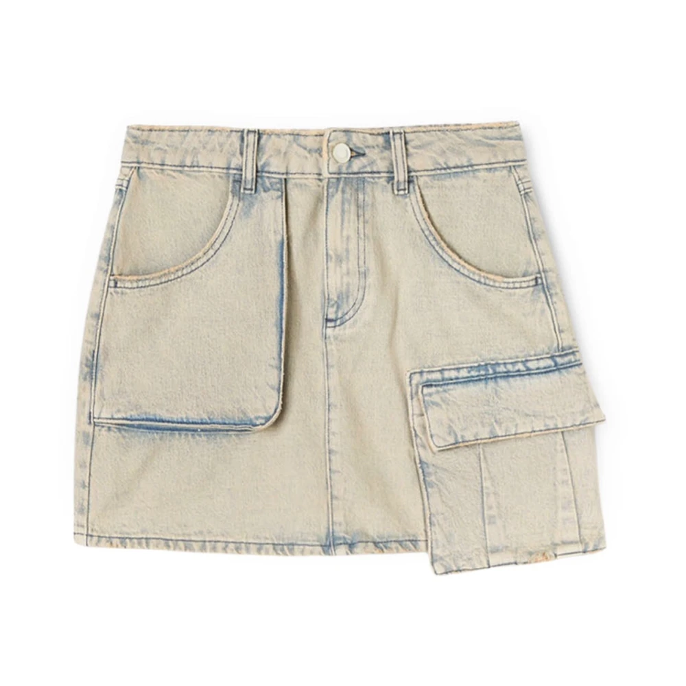 Motivi Denim Rok met Roze Wassing Pink Dames