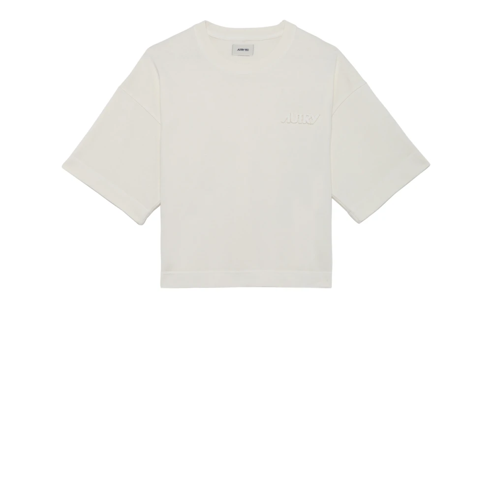 Autry Cotton Logo T-shirt Beige Dames
