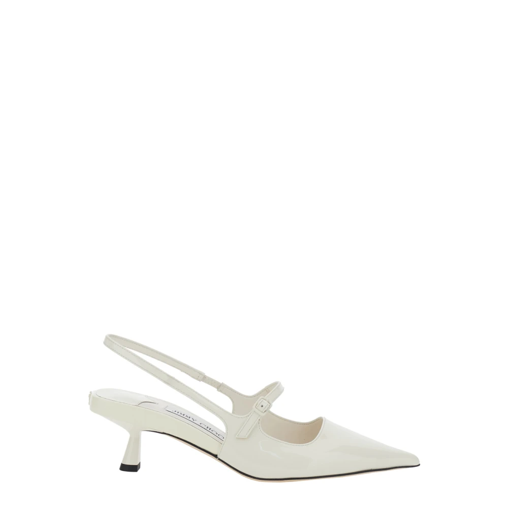 Jimmy Choo Vit Läder Låg Klack Décolleté White, Dam