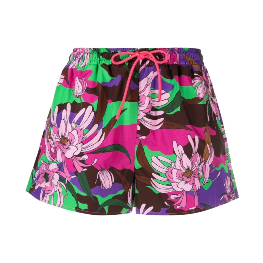 Moncler Bloemenprint Trekkoord Shorts Multicolor Dames