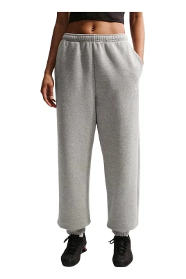 Studio Fleece Mellantjocka Byxor med Hög Midja och Mudd