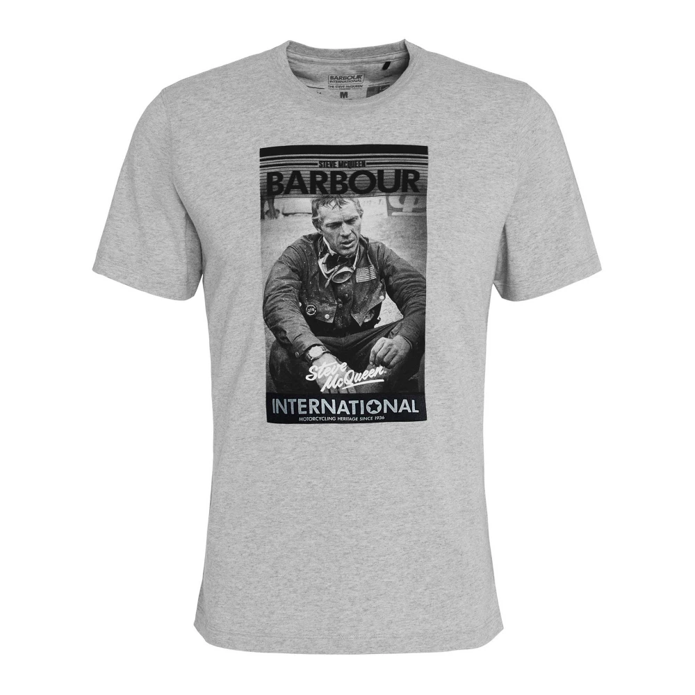 Barbour Steve McQueen Mount T-Shirt Grijs Marl Gray Heren