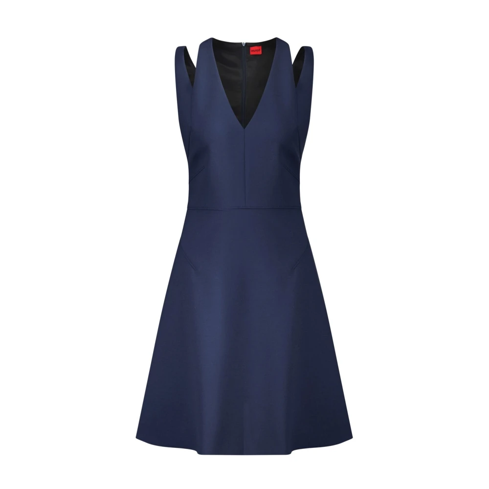 Hugo Boss Mouwloze Jurk Karnina met Cut Outs Blue Dames
