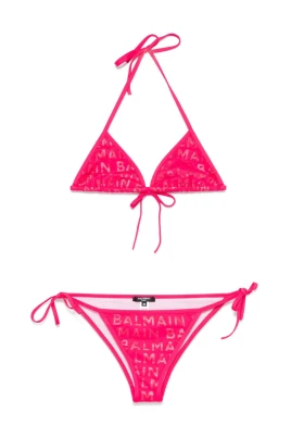 Rosa Triangel Bikini Casual Stil