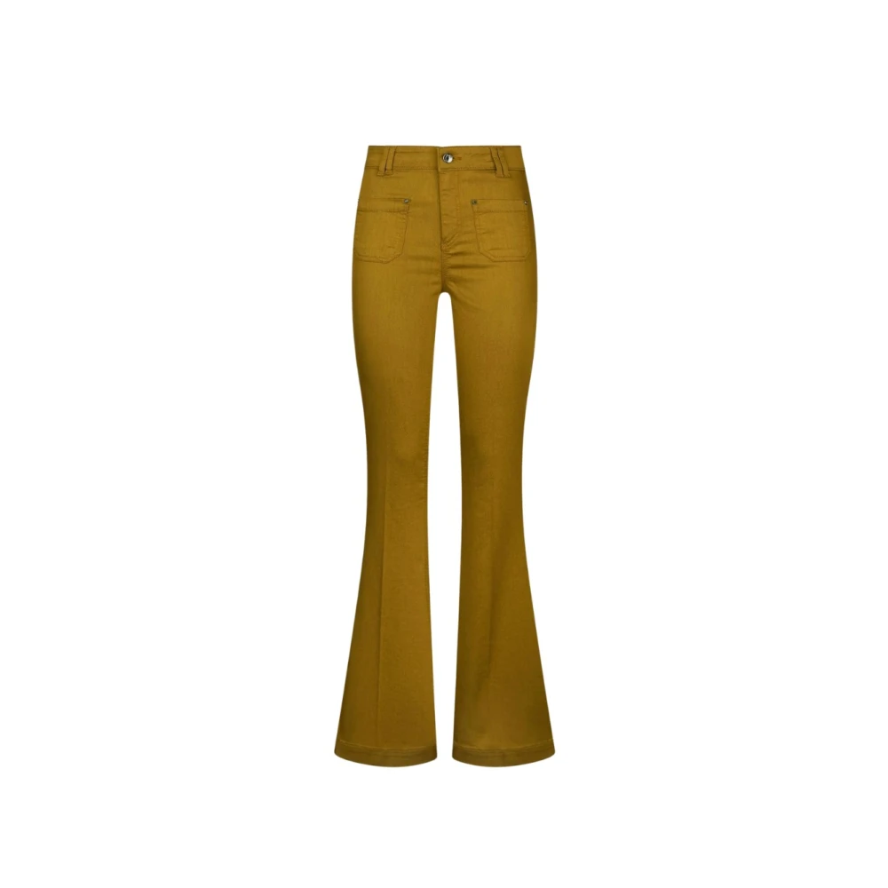 Liu Jo Vrouw Groente Jeans Dames, Groen, W27, Katoen, Flared Jeans