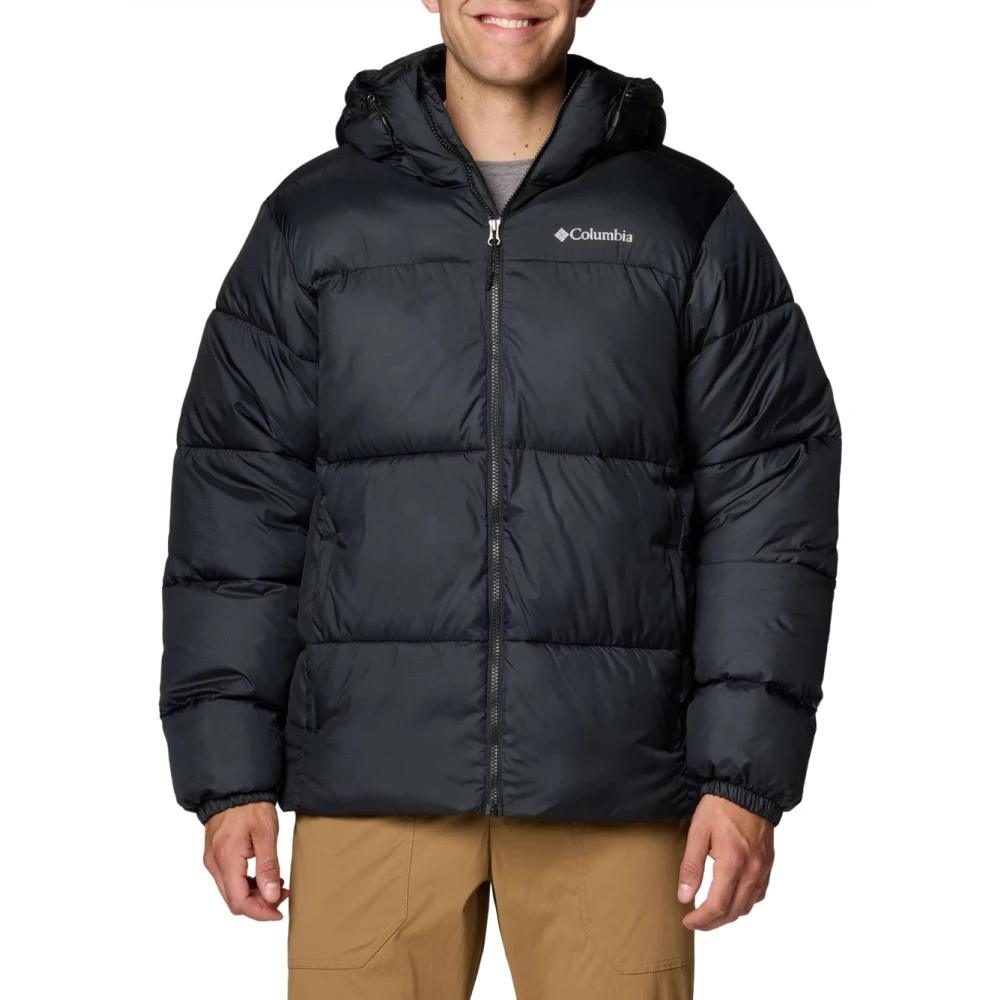 Columbia Zwarte Hooded Puffect Jas Waterdicht Black Heren