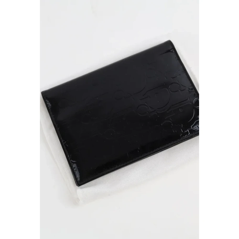 Dior Vintage Pre-owned Leather wallets Black Dames