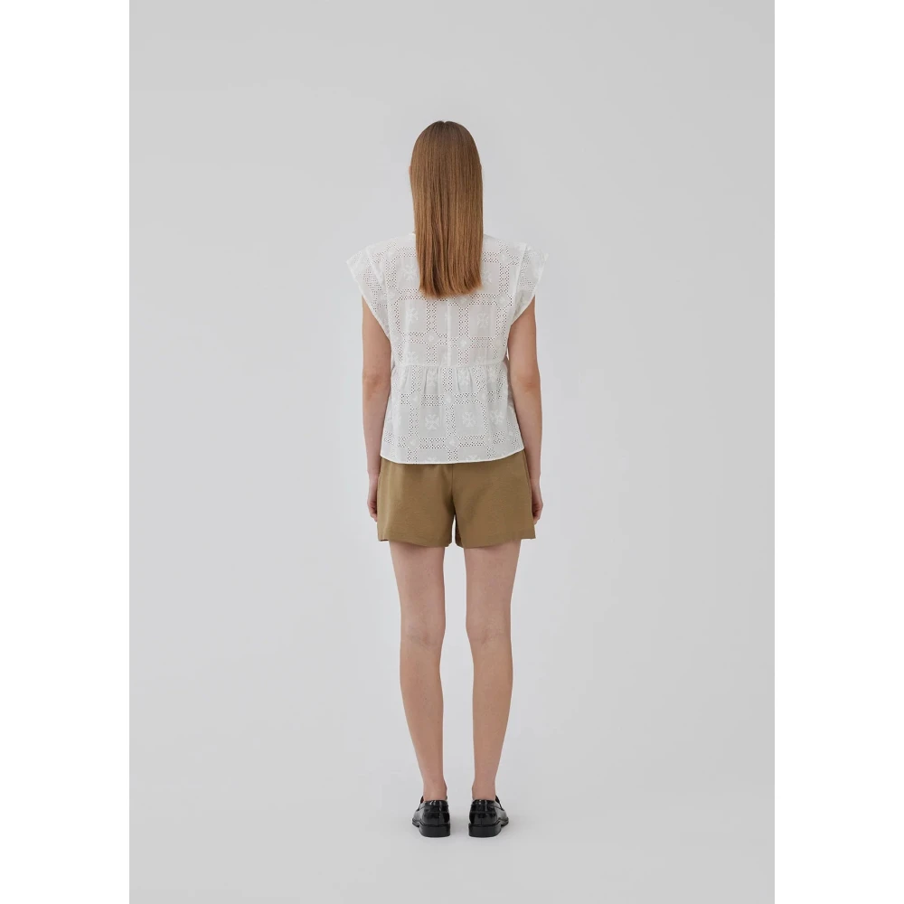 Modström Witte Broderie Anglaise Hollyn Top White Dames