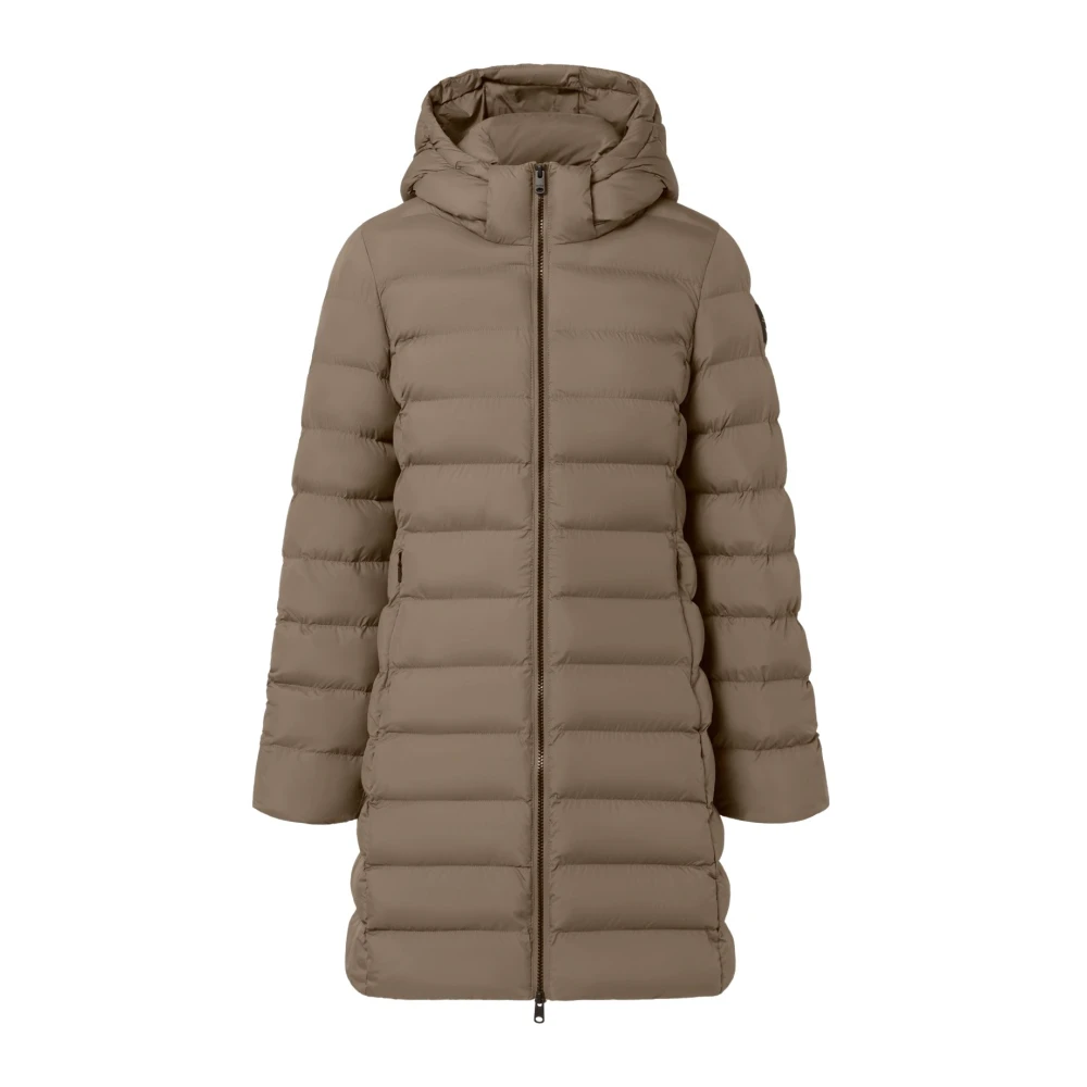 Ecoalf Stijlvolle Jas in Mocca Kleur Beige Dames