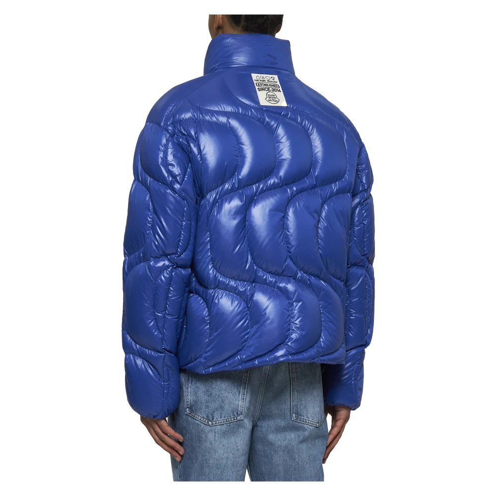 Moncler Blauwe Winterjassen voor Mannen Blue Heren