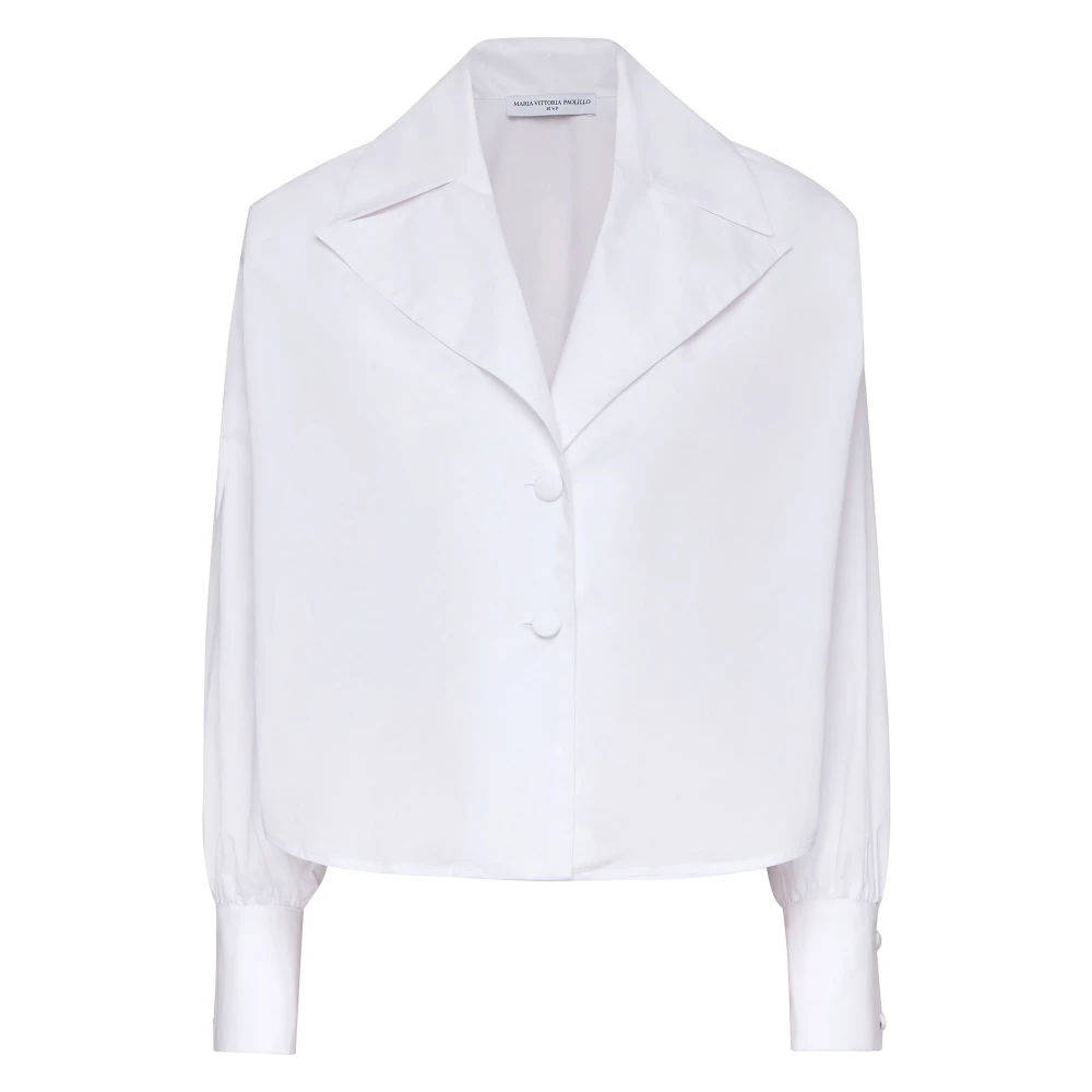 MVP wardrobe Vintage Feminine Lange Mouw Shirt White Dames