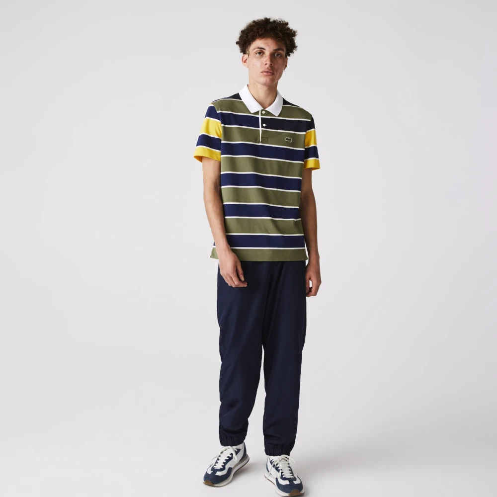 Lacoste Gestreept Poloshirt Blauw Multicolor Heren