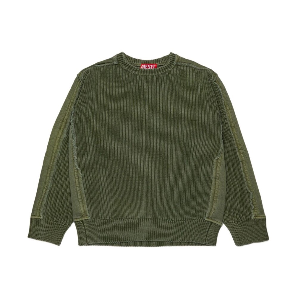 diesel grunge drivers knit khaki green Green DIESEL Knitwear for