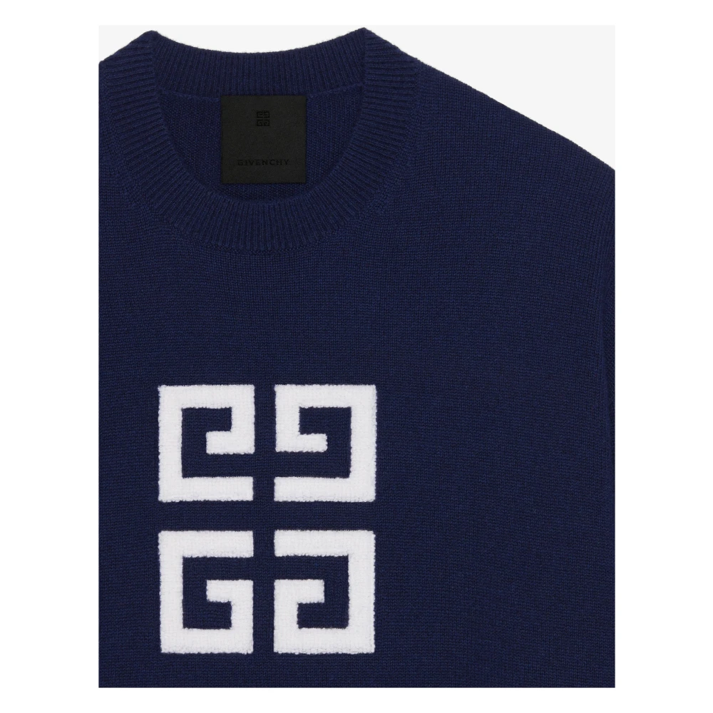 Givenchy Blauwe Trui met 4G Embleem Blue Dames