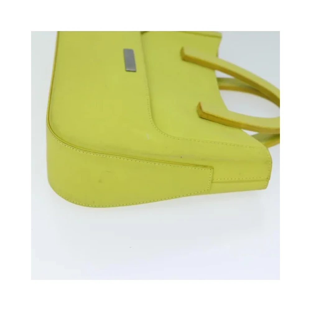 Gucci Vintage Pre-owned Leather handbags Yellow Dames