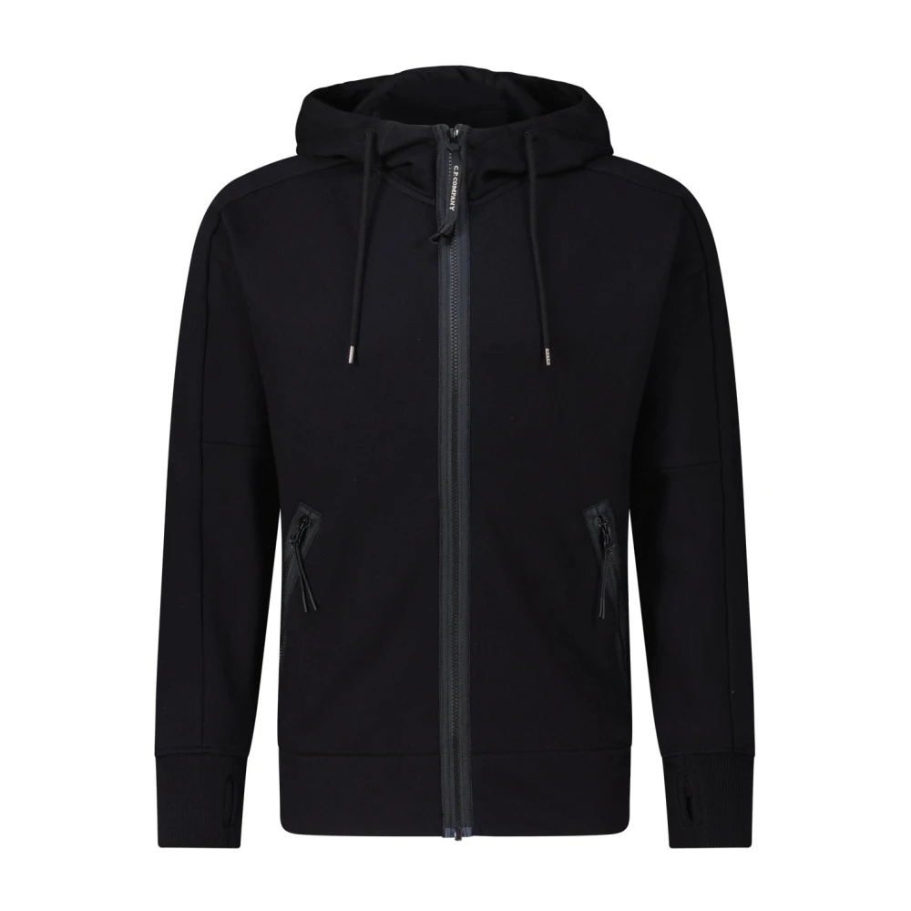 C.P. Company Katoenen Hoodie met Geïntegreerde Bril Black Heren
