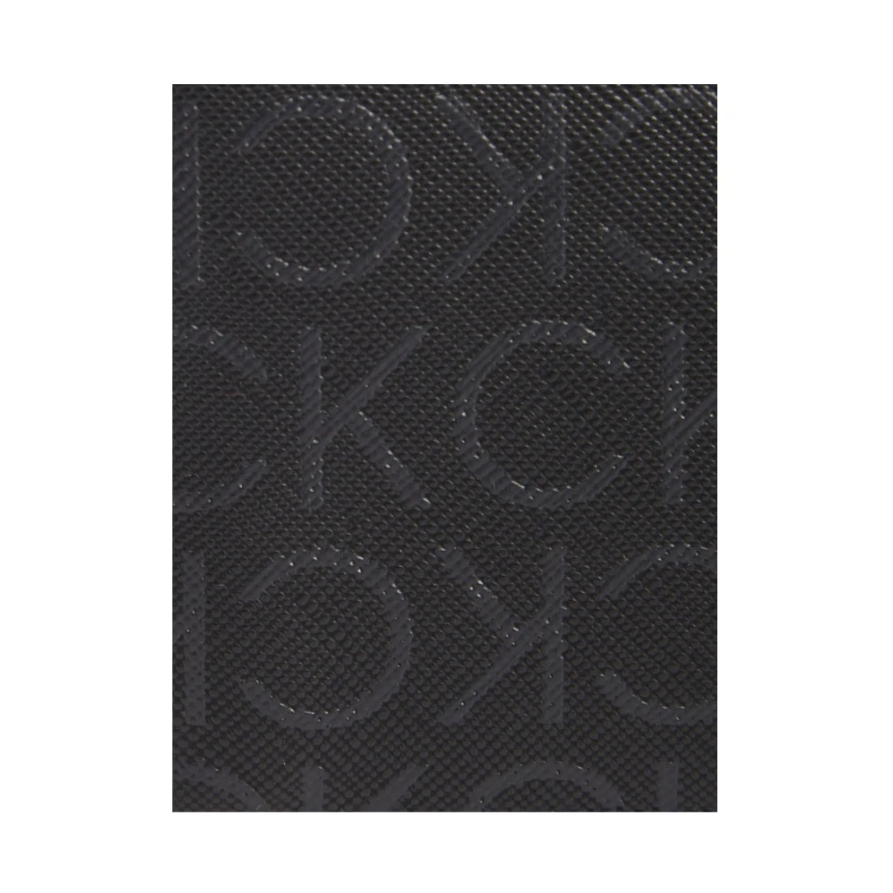 Calvin Klein Zwarte ritsportemonnee voor vrouwen Black Dames