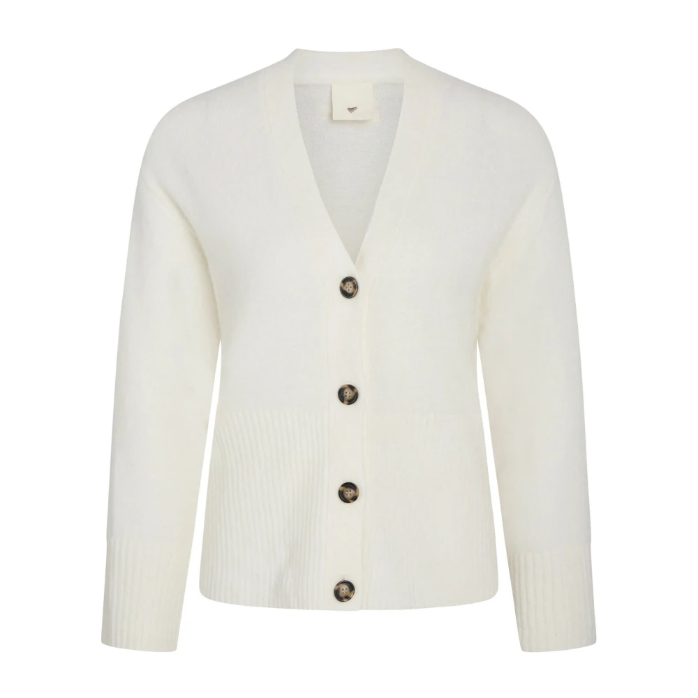 Heartmade Klassieke Gebreide Vest Moon White Dames