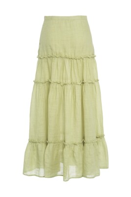 green-ramie-maxi-skirt-ruffled-design