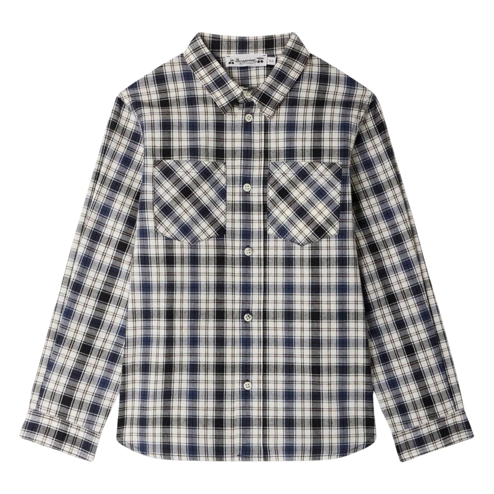 Bonpoint Black Altman Checked Shirt - Male - Kids Shirts - 8 Y - Kids