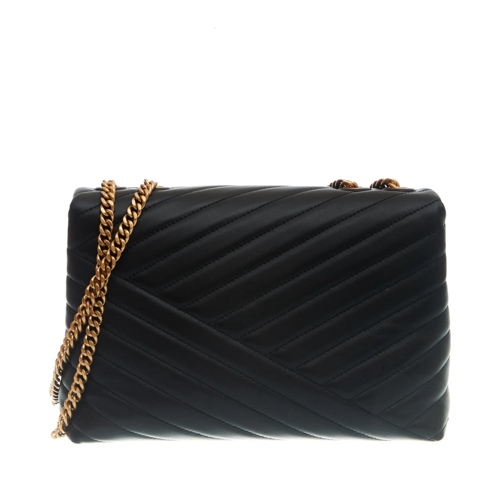 TORY BURCH Zwarte Chevron Convertible Schoudertas Black Dames