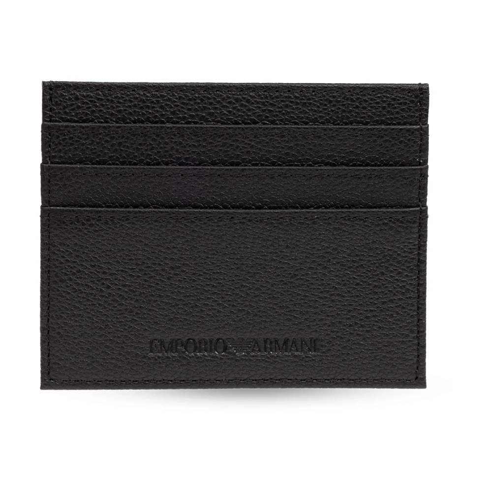 Emporio Armani Kaarthouder met logo Black Heren