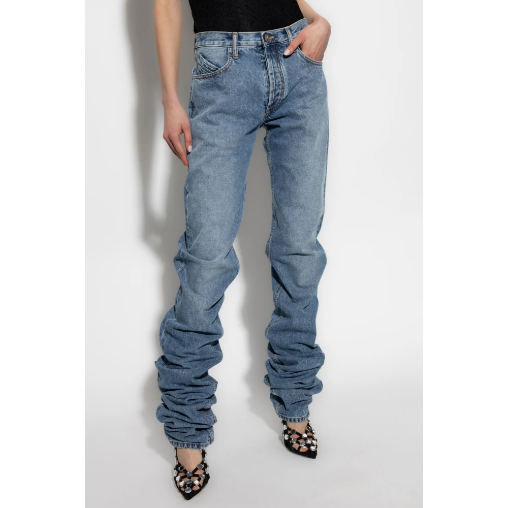The Attico Jeans met logo Blue Dames