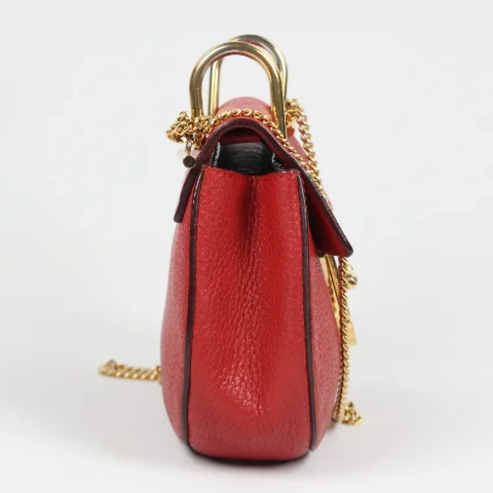 Chloé Pre-owned Leather shoulder-bags Red Dames