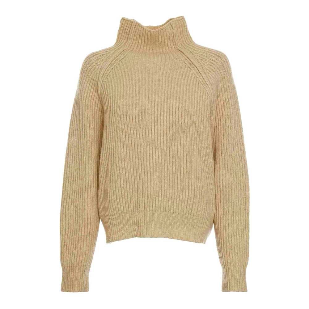 Drykorn Wollen Coltrui Sweater Relaxte Pasvorm Beige Dames