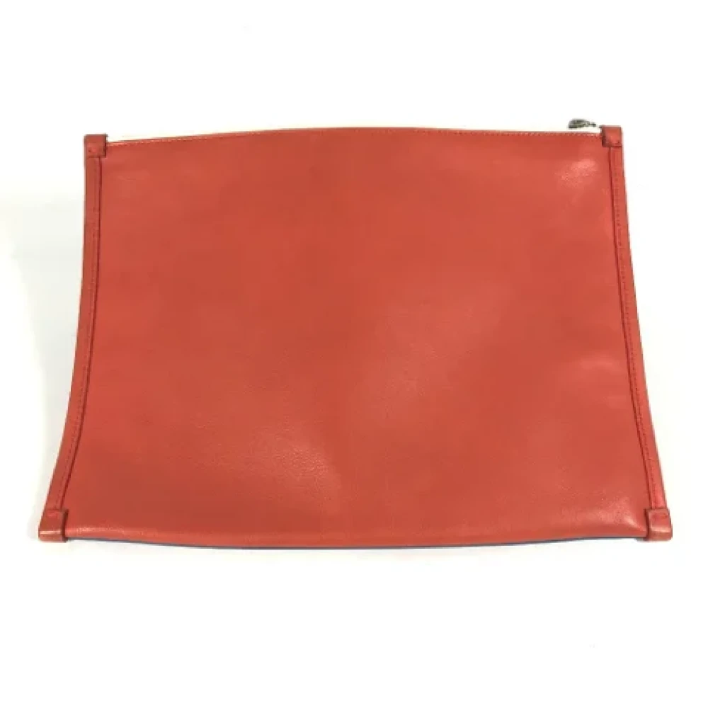 Salvatore Ferragamo Pre-owned Leather clutches Blue Dames