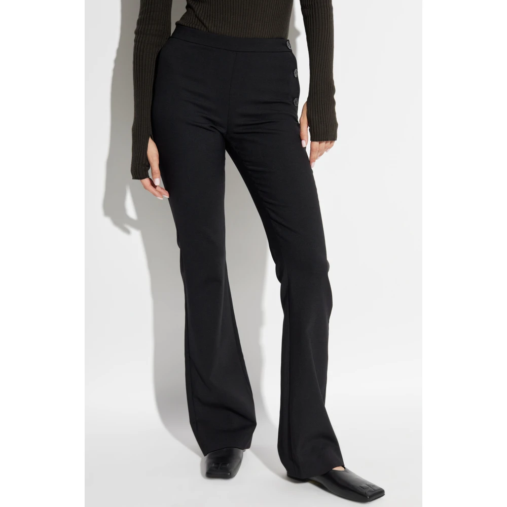 Courrèges Wollen broek Black Dames