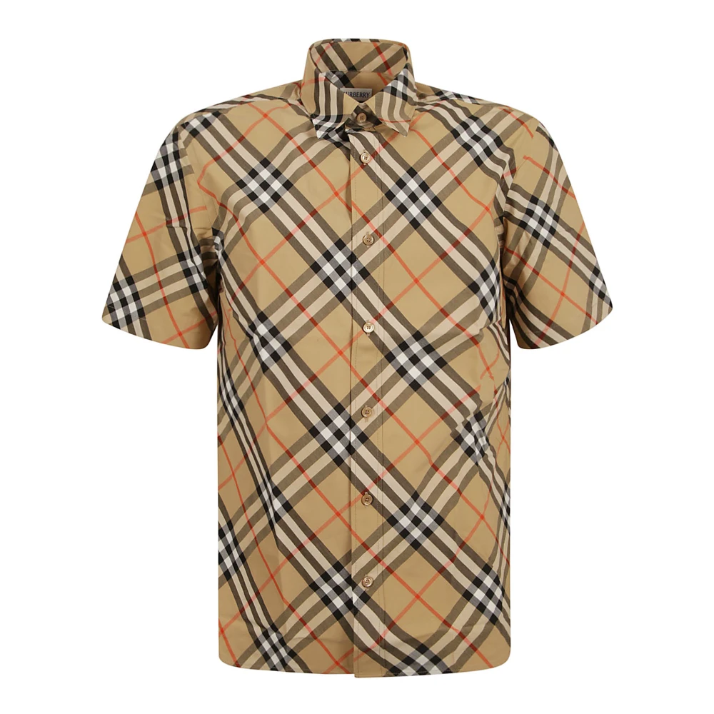 Burberry Casual Overhemden voor Mannen Beige Heren