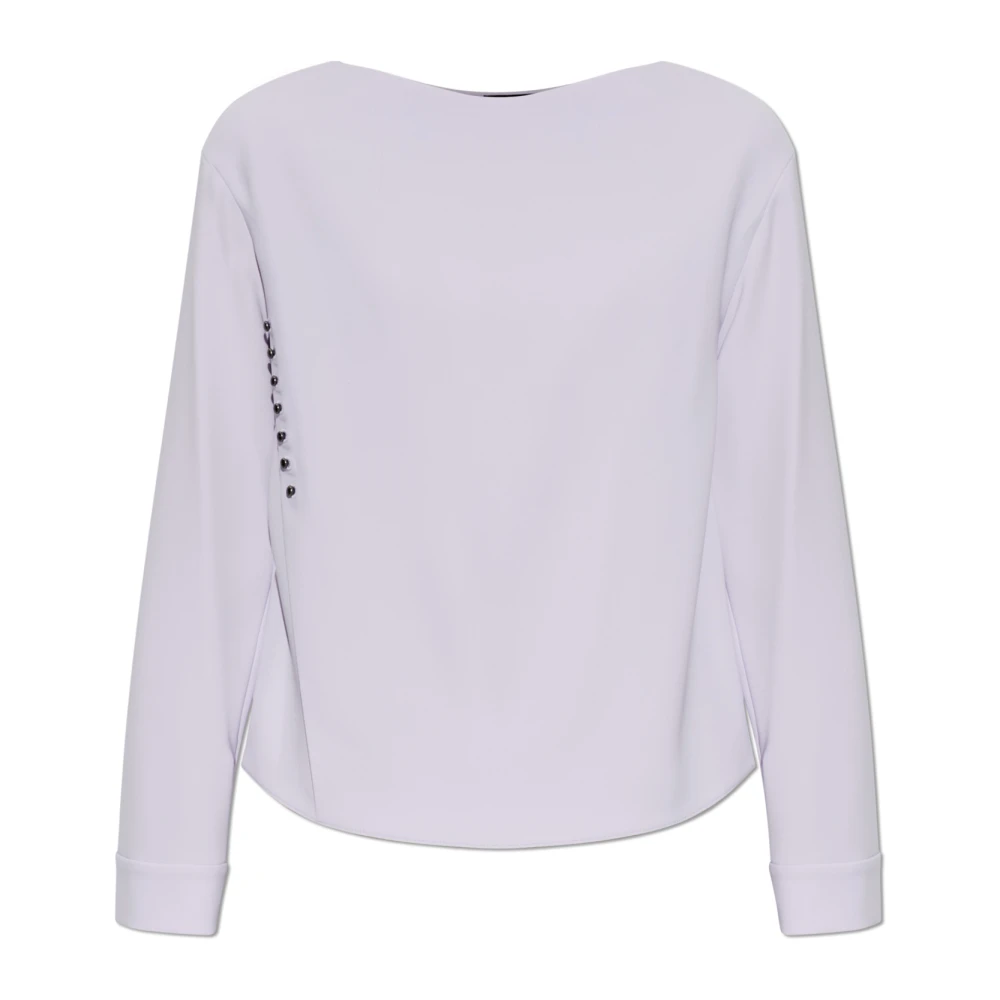 Emporio Armani Kvinno Lila Toppar Dam, M, Omslagstopp
