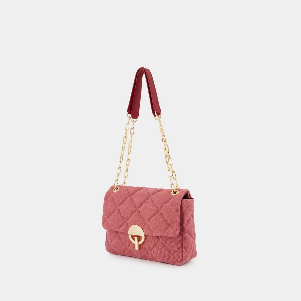 Vanessa Bruno Roze Linnen Moon Bag Double Wear Pink Dames