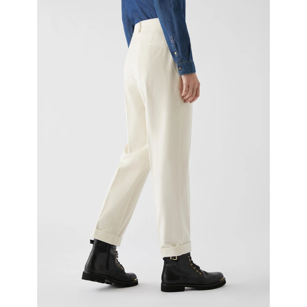 Pennyblack Wortel Fit Fluwelen Broek White Dames