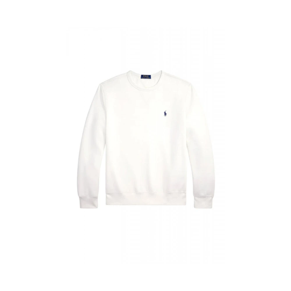 Ralph Lauren Vit Klassisk Sweatshirt Med Rund Hals