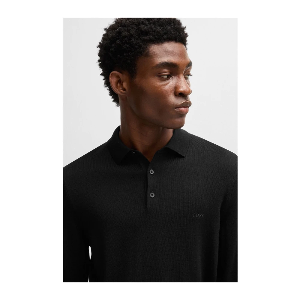Hugo Boss Wollen gebreide kleding in Botto-L stijl Black Heren