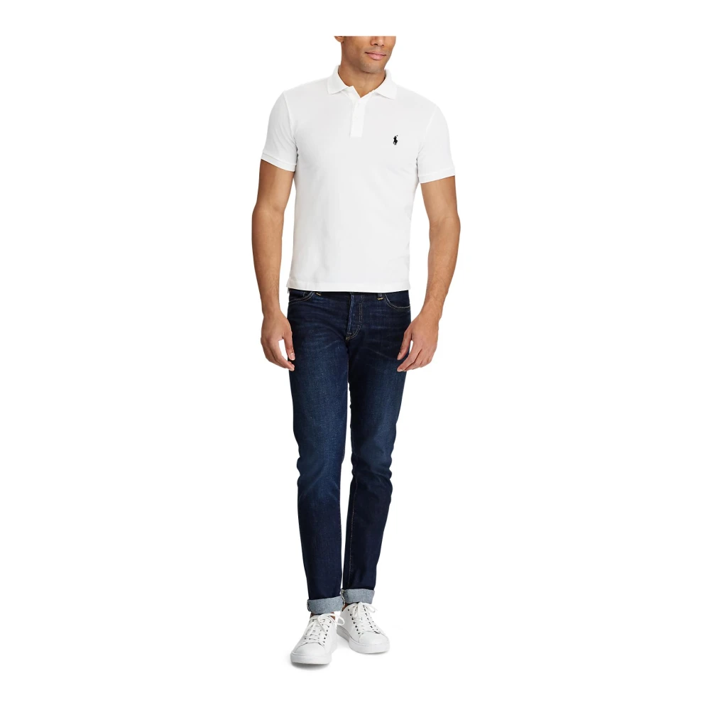 Ralph Lauren Witte Slim Fit Stretch Mesh Polo T-Shirt White Heren