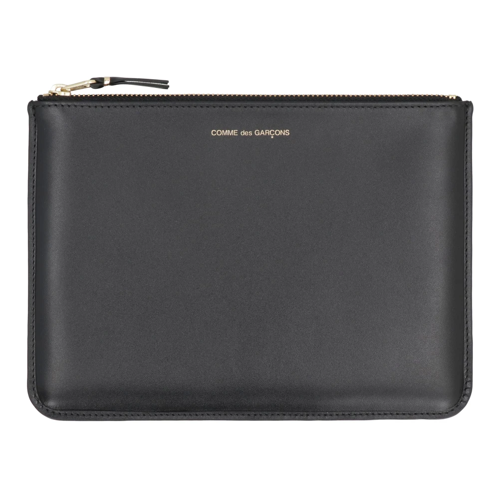 Comme des Garçons Platte Leren Pouch Black Dames