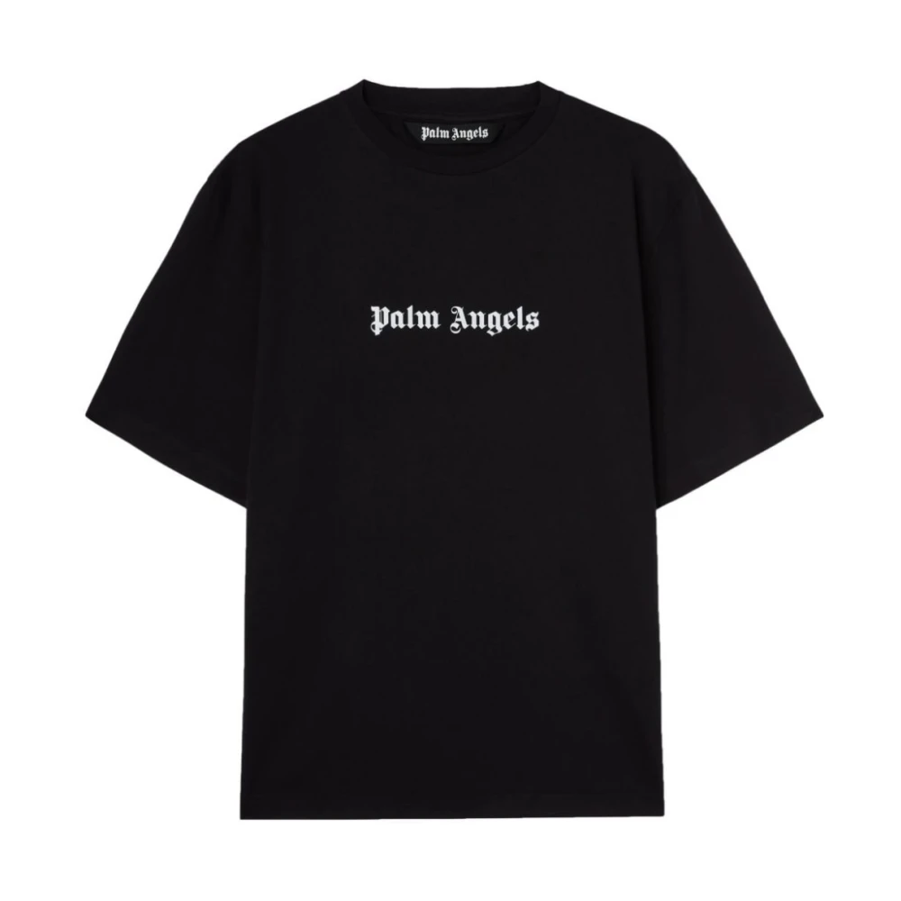 Palm Angels Jersey T-shirt met uniek ontwerp Black Heren
