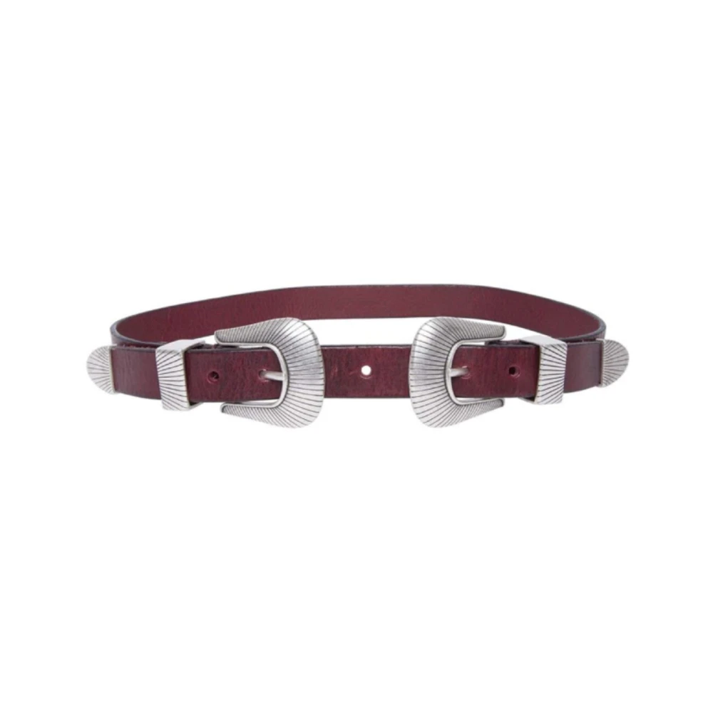 Pepe Jeans Sasha Riem bordeaux dubbele gesp leer Red Dames