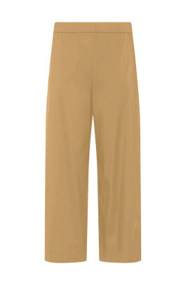 pantalon-large-en-coton-stretch-marron