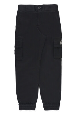 pantalon-garcon-noir-en-coton-ourlet-elastique